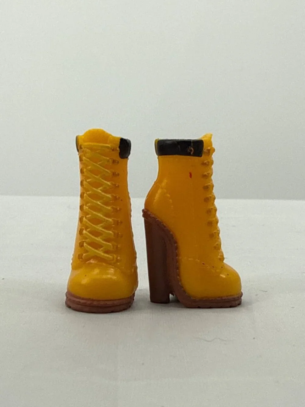 LOL Surprise OMG Swag Doll Shoes Yellow Construction Platform Wedge Boots
